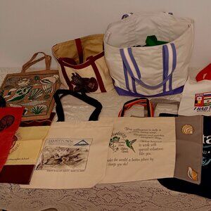 Eclectic Collection of Reusable Carry Bags & Totes